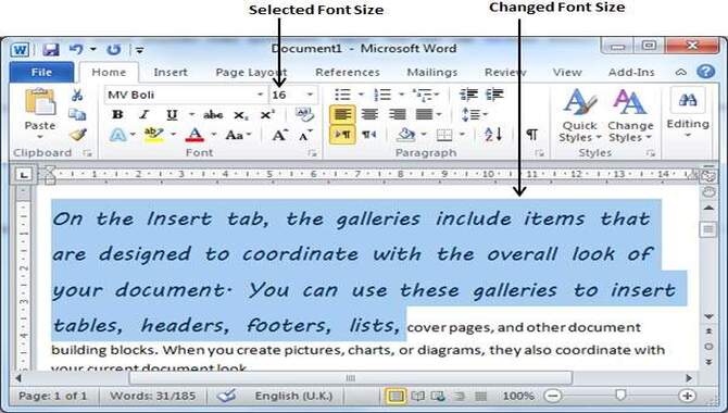 Font Point Size Chart - Explained In Details