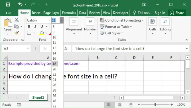 How To Change Font Size Latex In Excel