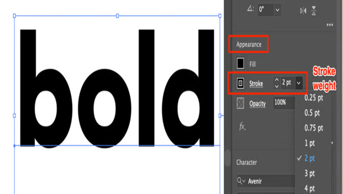 How To Create A Bold Font With A Black Outline In Illustrator