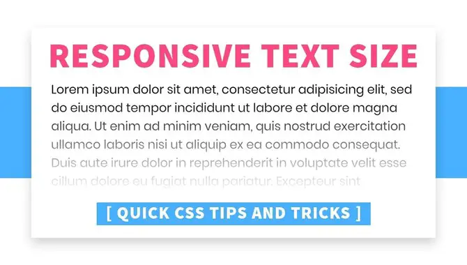 How To Implement CSS Font Size Responsive