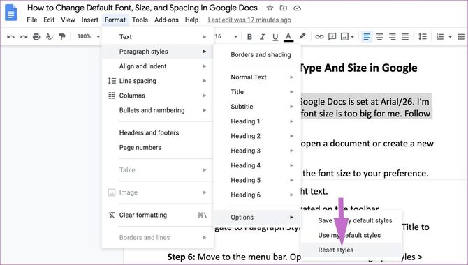 How To Resize PLT Title Font In Google Docs