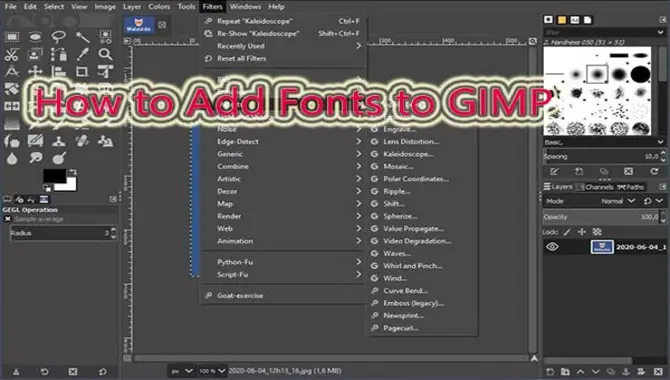 How To Use Different Fonts In GIMP