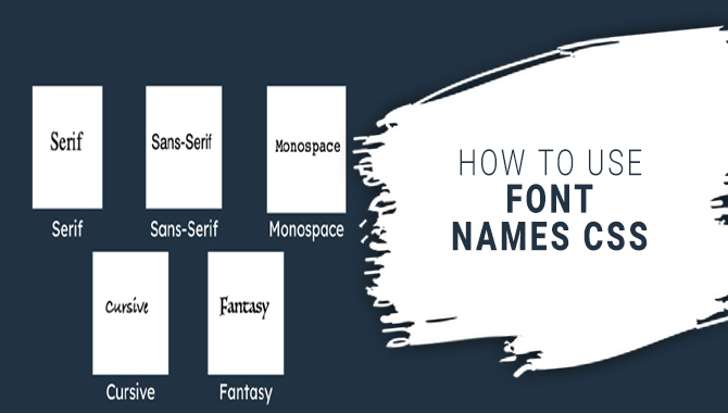 How To Use Font Names CSS