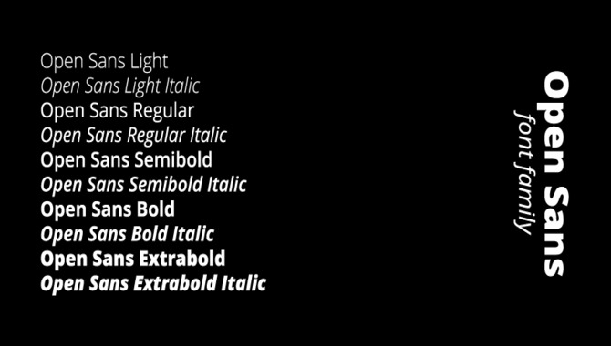 How To Use Open Sans Font Family In Your Designs