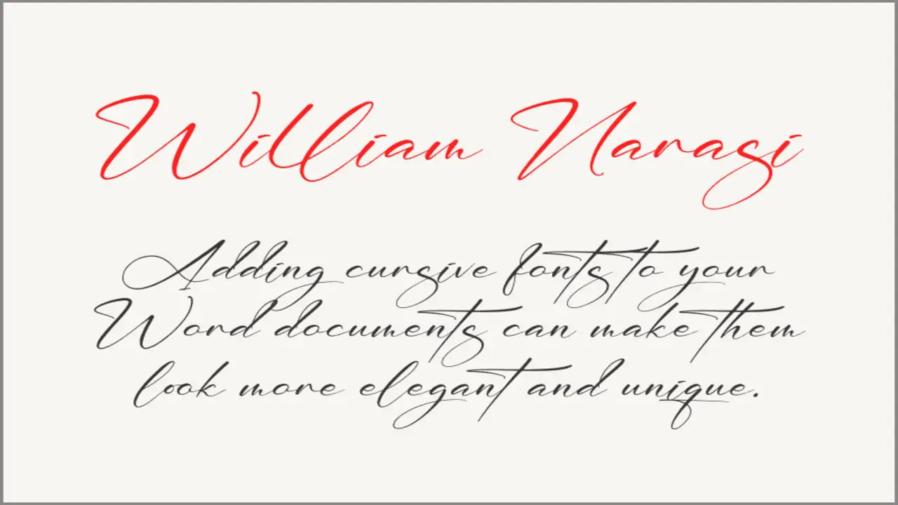 How To Write In The Cursive Font Style In Word