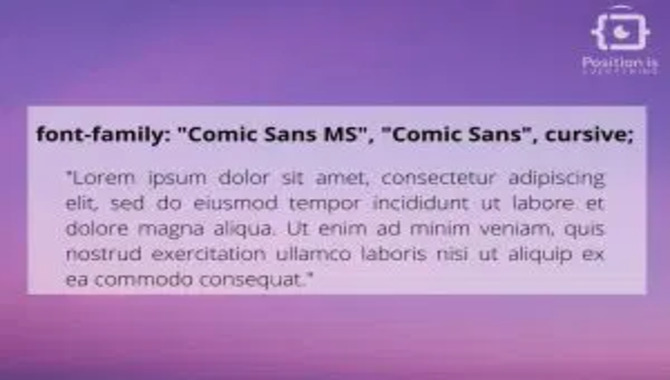 Implementing Comic Sans In HTML