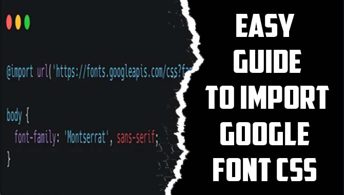 Import Google Font Css