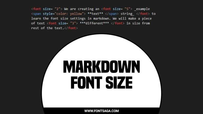 Markdown Font Size