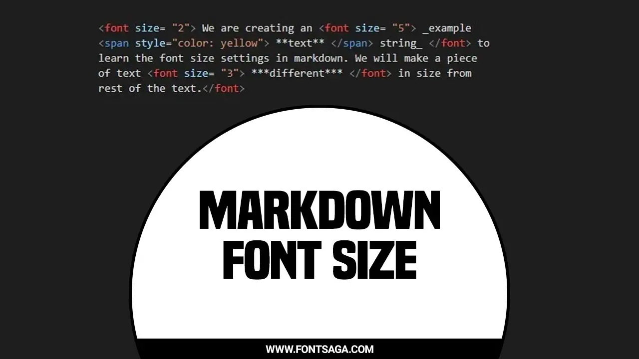 Markdown Font Size