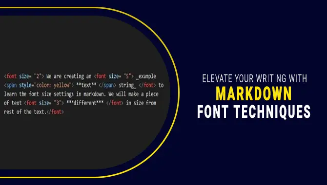 Markdown Font Techniques