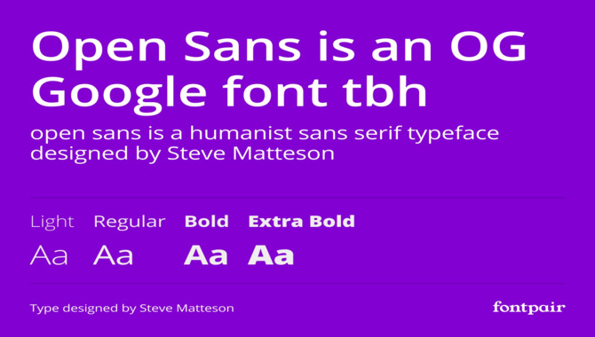 Open Sans Serif Typefaces