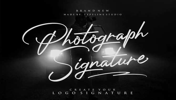 Photograph Signature Font