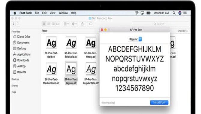 Popular Font Names On Mac And Ios Devices