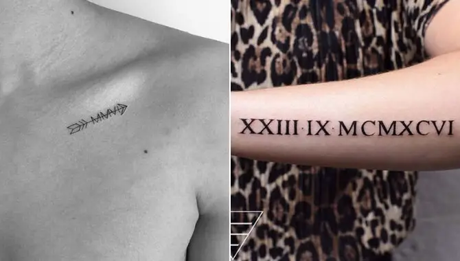 Popular Fonts Used For Roman Numeral Tattoos