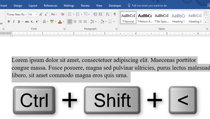 Quickly Increase Font Size With This Shortcut