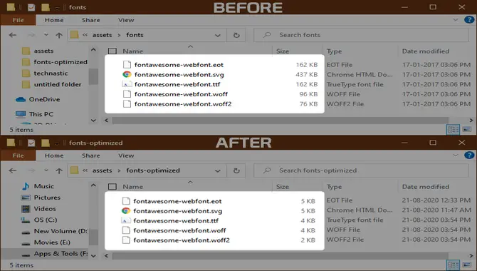 Reducing File Size Of Font Awesome