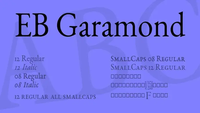 Revival Era Of The Garamond Font Family