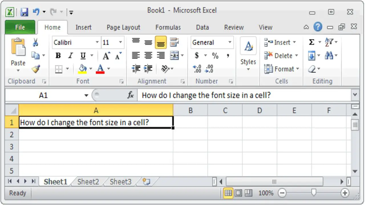 Setting Up Your Worksheet For Font Size Change In Vba