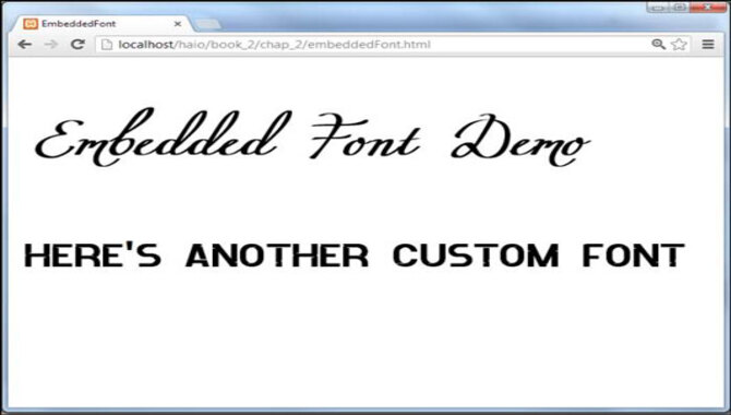 Styling Text With Embedded Fonts