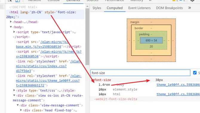 The Default Font Sizes In Bootstrap