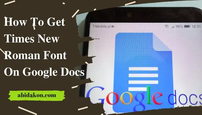 Times New Roman On Google Docs