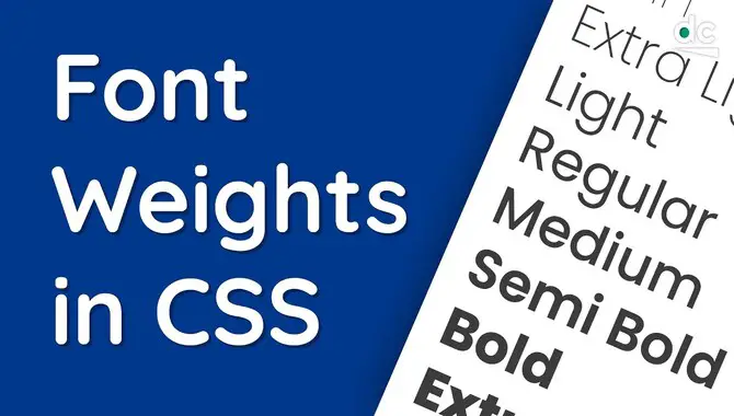 Understanding Basics Of Font Weight CSS For Web Design