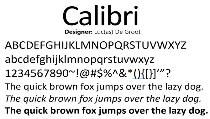 Using Calibri Font In Business And Research