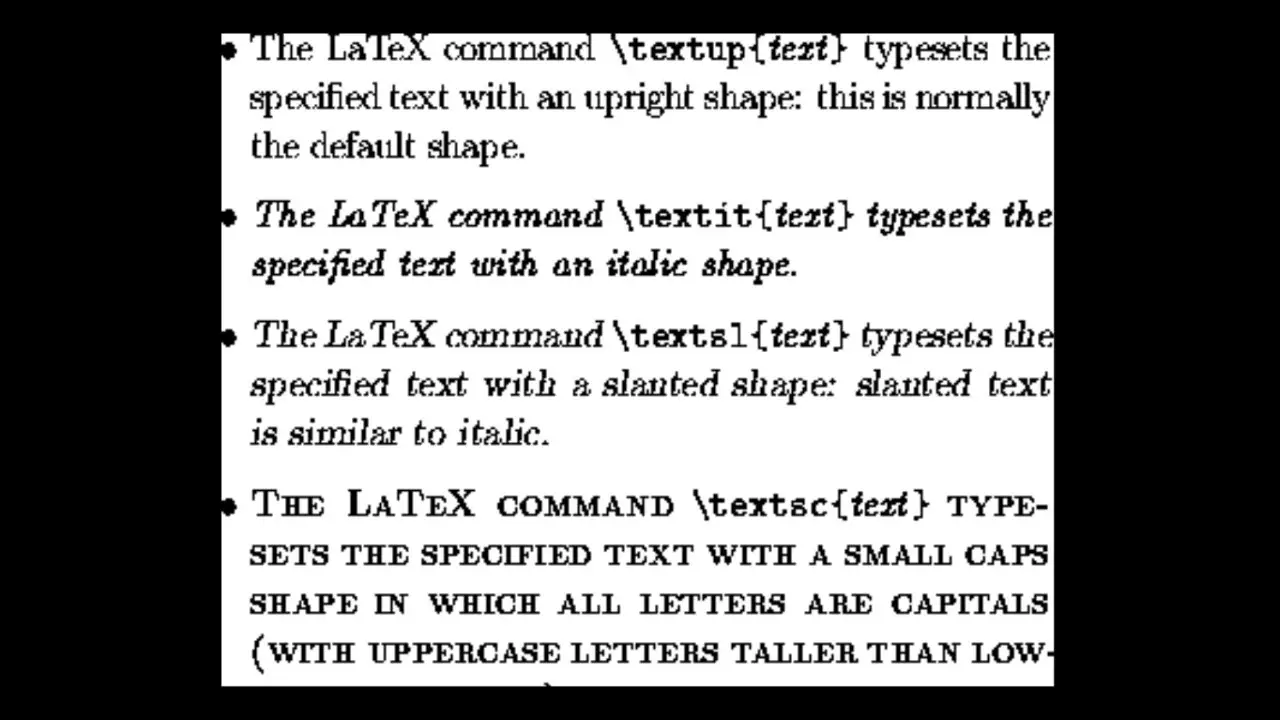 What Is Latex Font