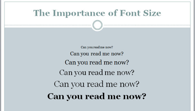 What Is The Importance Of Font Size