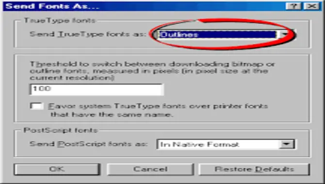 Working With Windows 98 Fonts