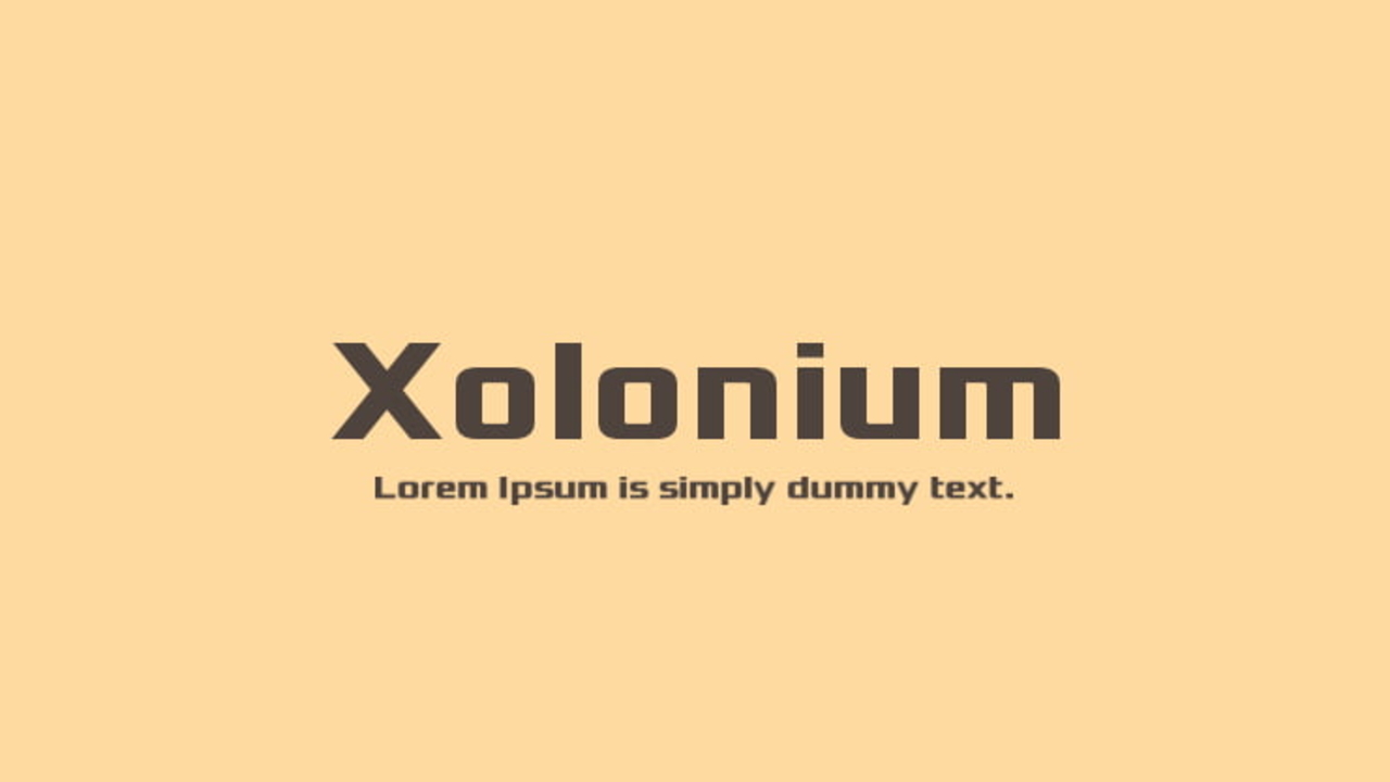 Xolonium Font Family Download