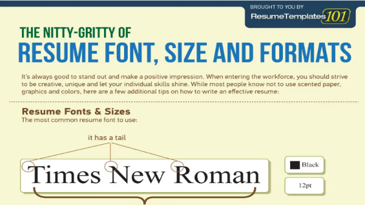 5 Recommended Best Font Size For Resume 2018