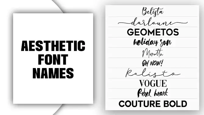 Aesthetic Font Names