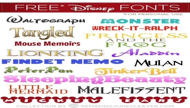 Alternatives To Installing The Disney Font