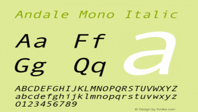 Andale Mono Font Family