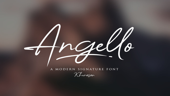 Angello – Signature Font