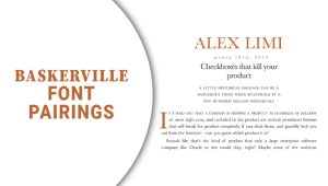 Mastering Baskerville Font Pairings: A Comprehensive Guide