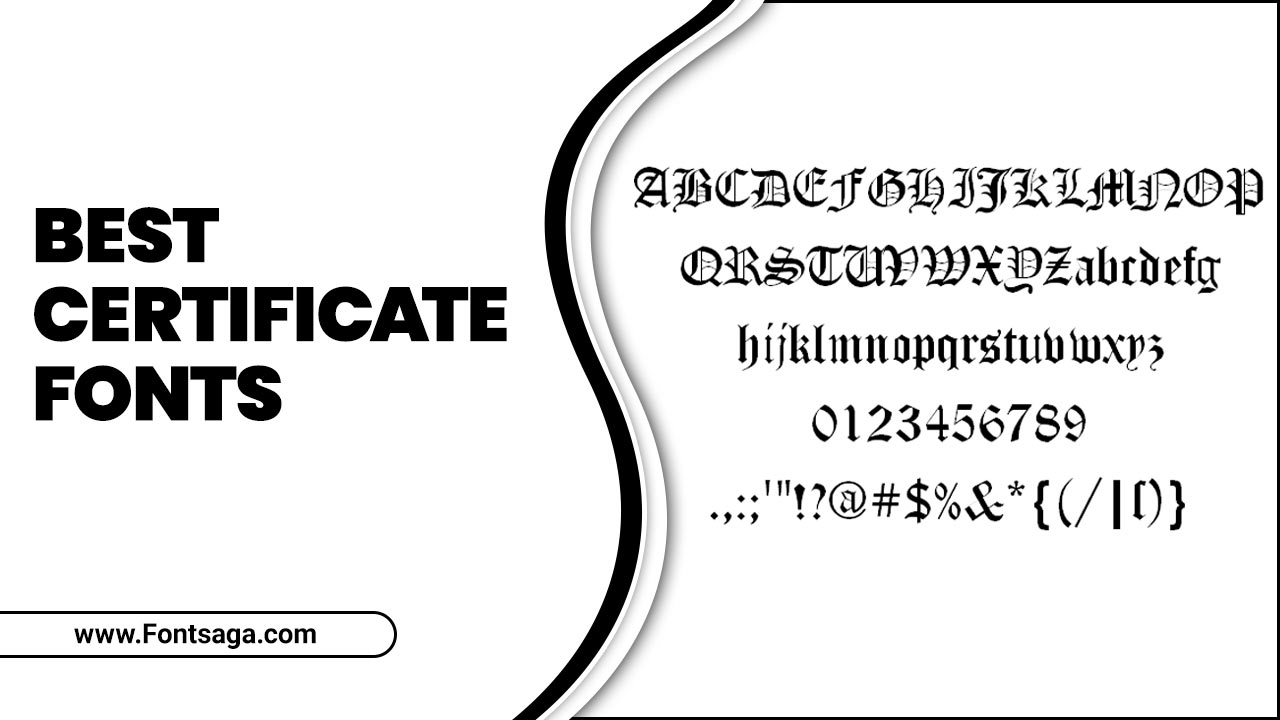 Best Certificate Fonts