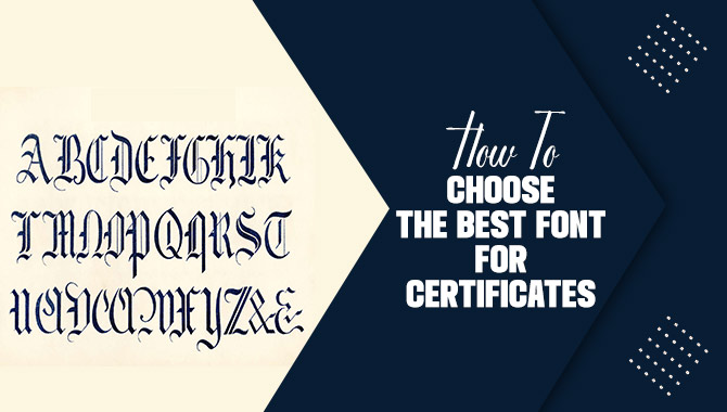 Best Font For Certificates
