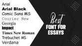 what font for essays