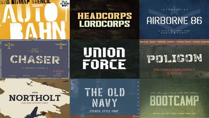Best Fonts For Advertising Military Products