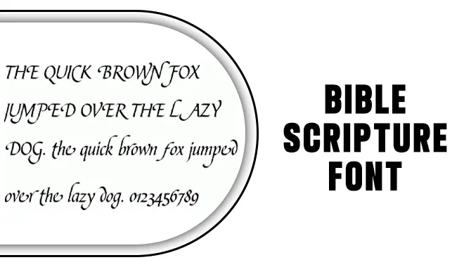 Bible Scripture Font