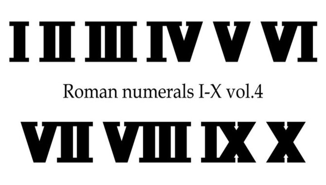 Bold Roman Numeral Fonts