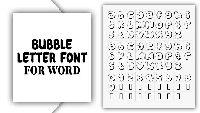 Bubble Letter Font For Word