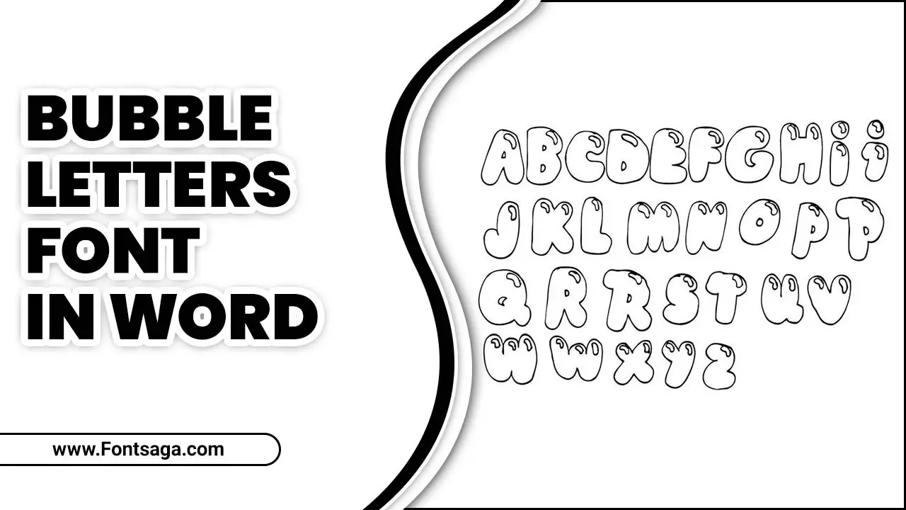 Bubble Letters Font In Word