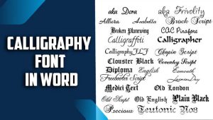 Master The Art: Calligraphy Font In Word