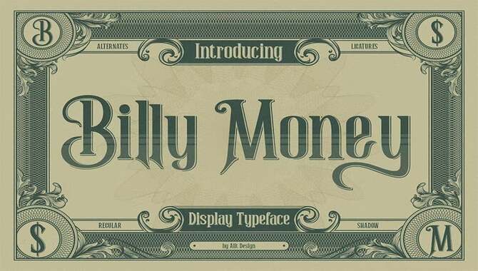 Creative Ideas To Use The Dollar Bill Font