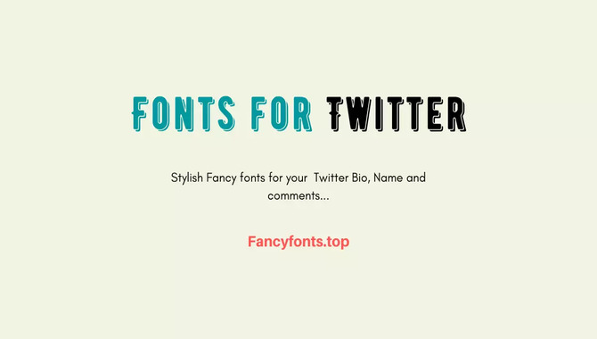 Decorative Fonts For Twitter