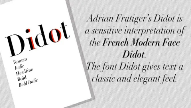Didot Pro — A luxurious & classy Adobe font