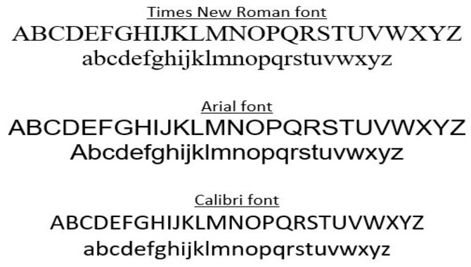 Difference Between Calibri And Other Fonts